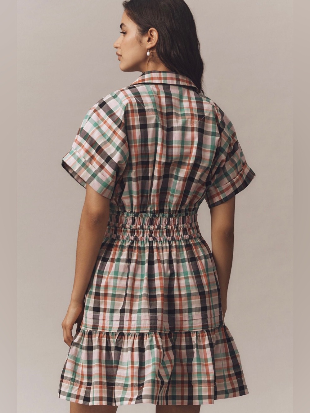 Anthropologie The Somerset Plaid Mini Dress - Picture 3 of 6